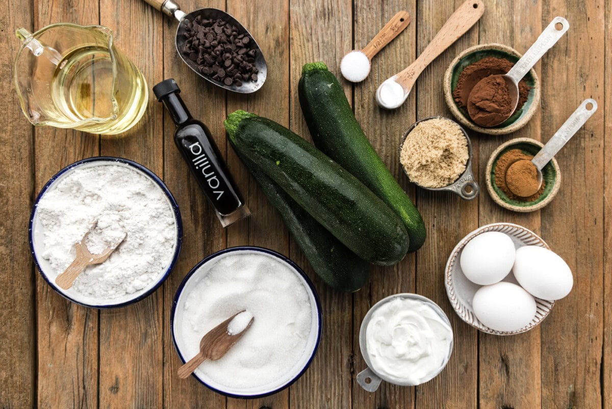 ingredient to make Double Chocolate Zucchini Bread