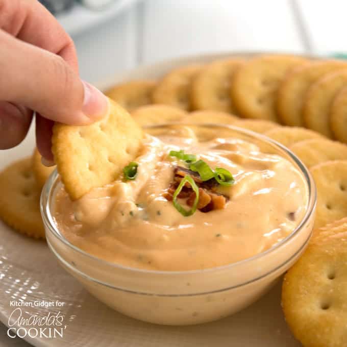 hand dipping cracker