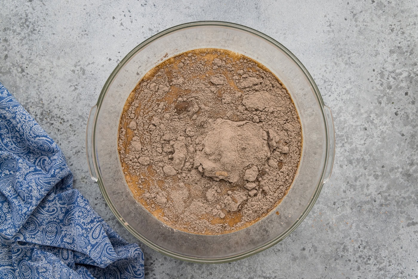 dry pudding mix in a bowl