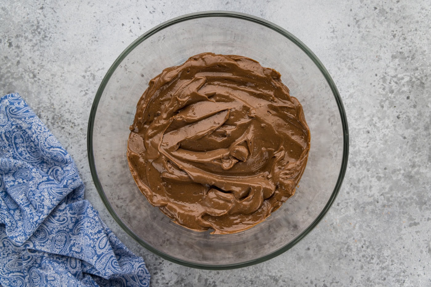 chocolate pudding in a trifle bowl