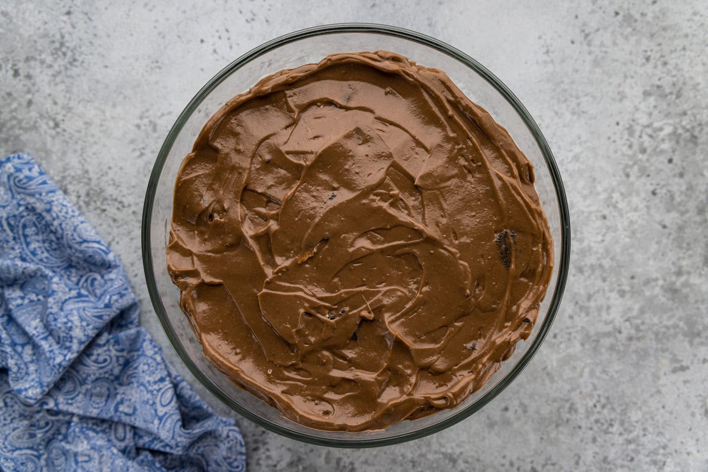 pudding in trifle bowl