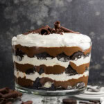 Chocolate Lasagna Trifle dessert on a table