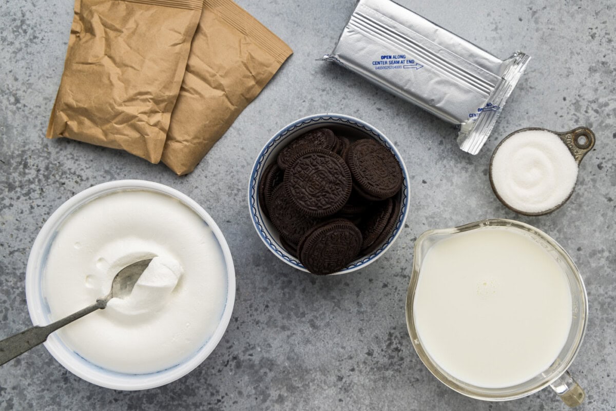 ingredients for Chocolate Lasagna Trifle