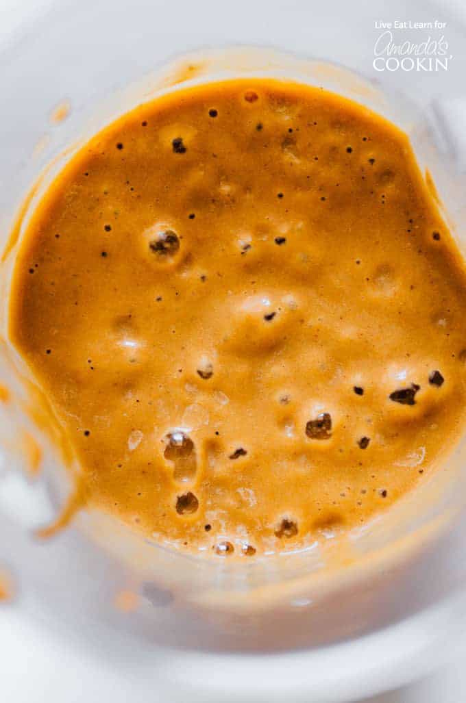 Pumpkin Spice Latte Smoothie in blender