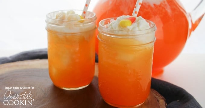 Candy Corn Punch: tropical creamsicles with mango and orange layers