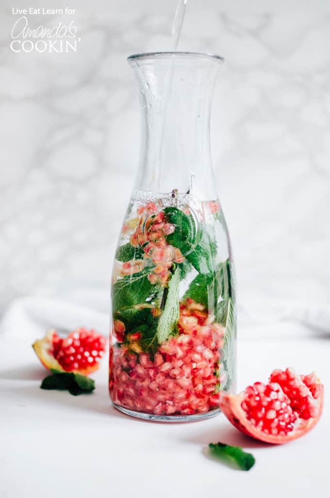 Holiday Detox Drink, ingredients in pitcher