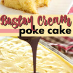 boston cream poke cake pin image