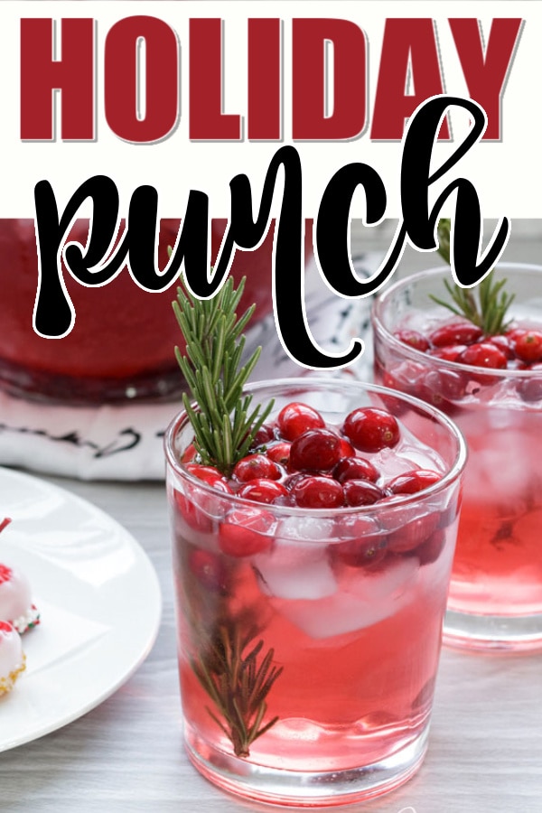 Cranberry Holiday Punch - holiday drink - Amanda's Cookin'