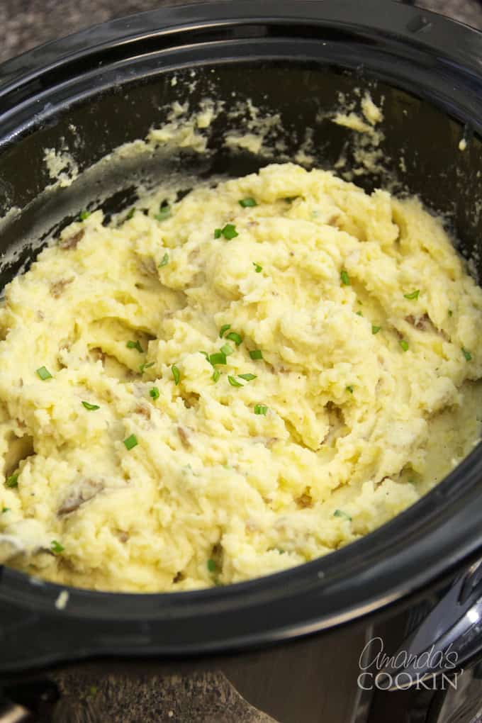 Crock Pot Mashed Potatoes - Dinner at the Zoo