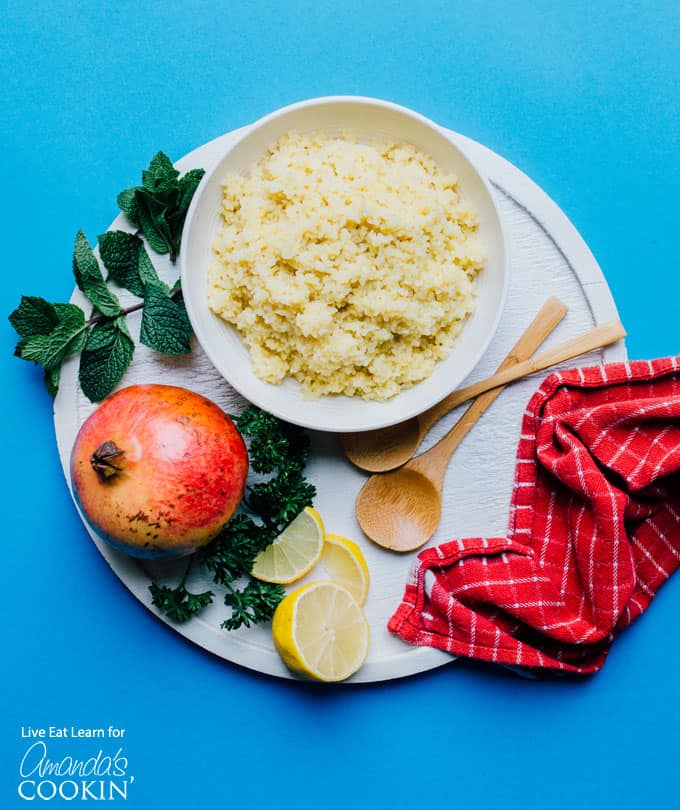 Ingredients for holiday grain salad