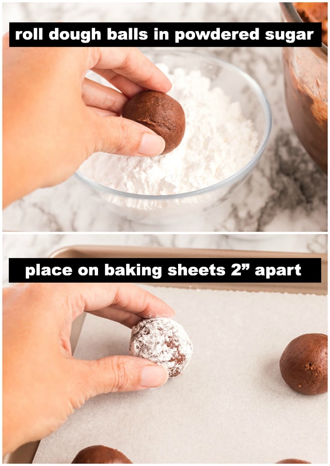 rolling cookies in sugar