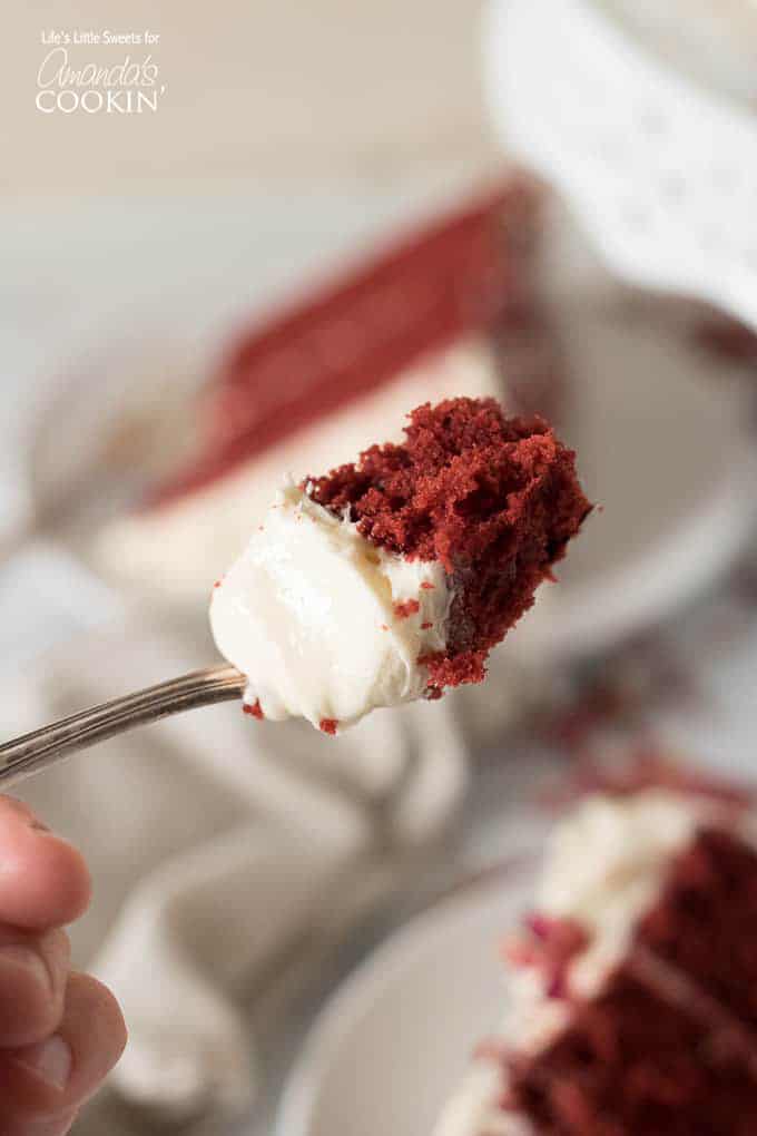 Forkfull of Red Velvet Cake