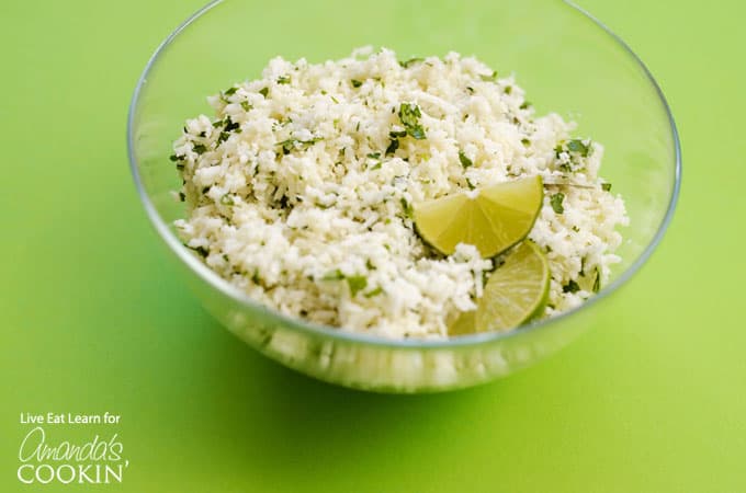 Copycat Cauliflower Chipotle Rice in bowl