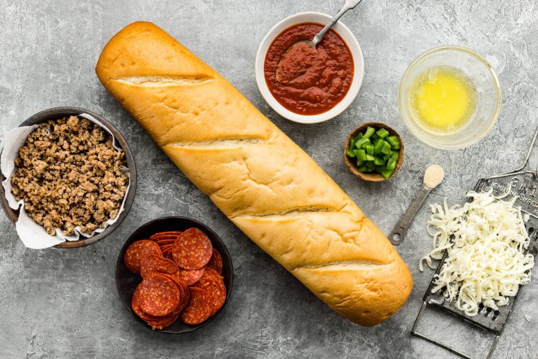 ingredients needed to make french bread pizza