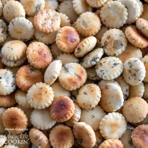 Ranch Seasoned Oyster Crackers- close up