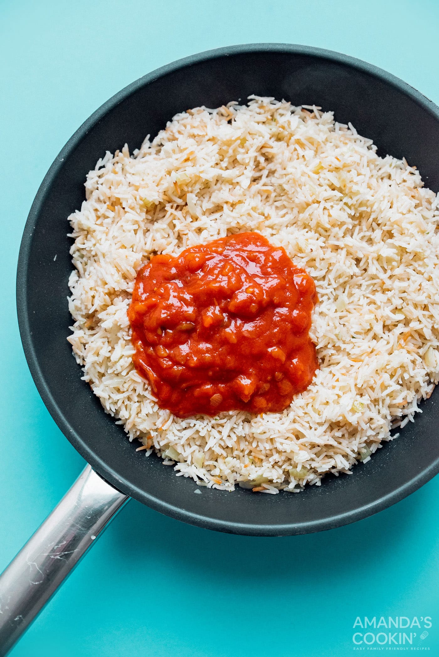 rice and tomatoes
