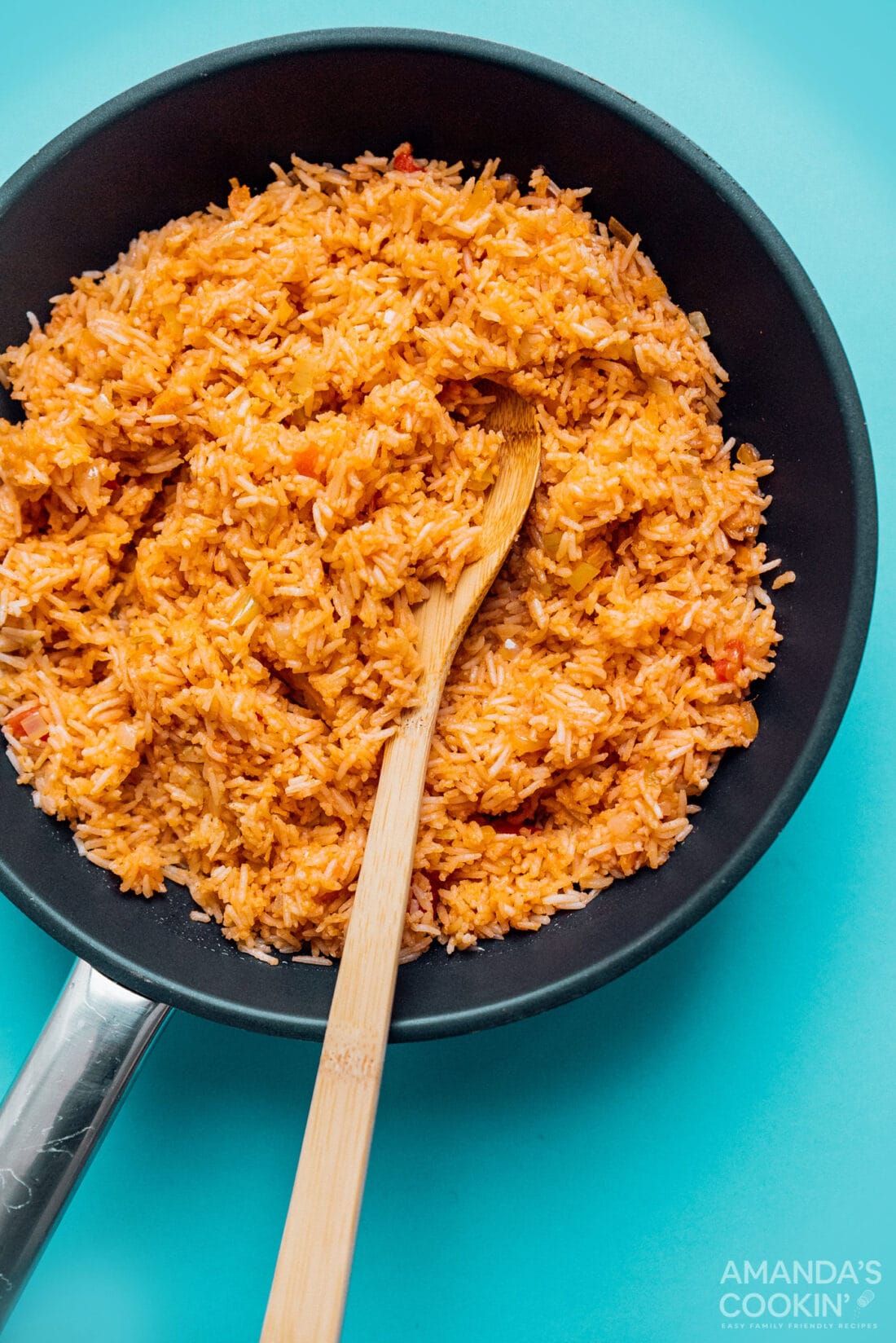 skillet of spanish rice