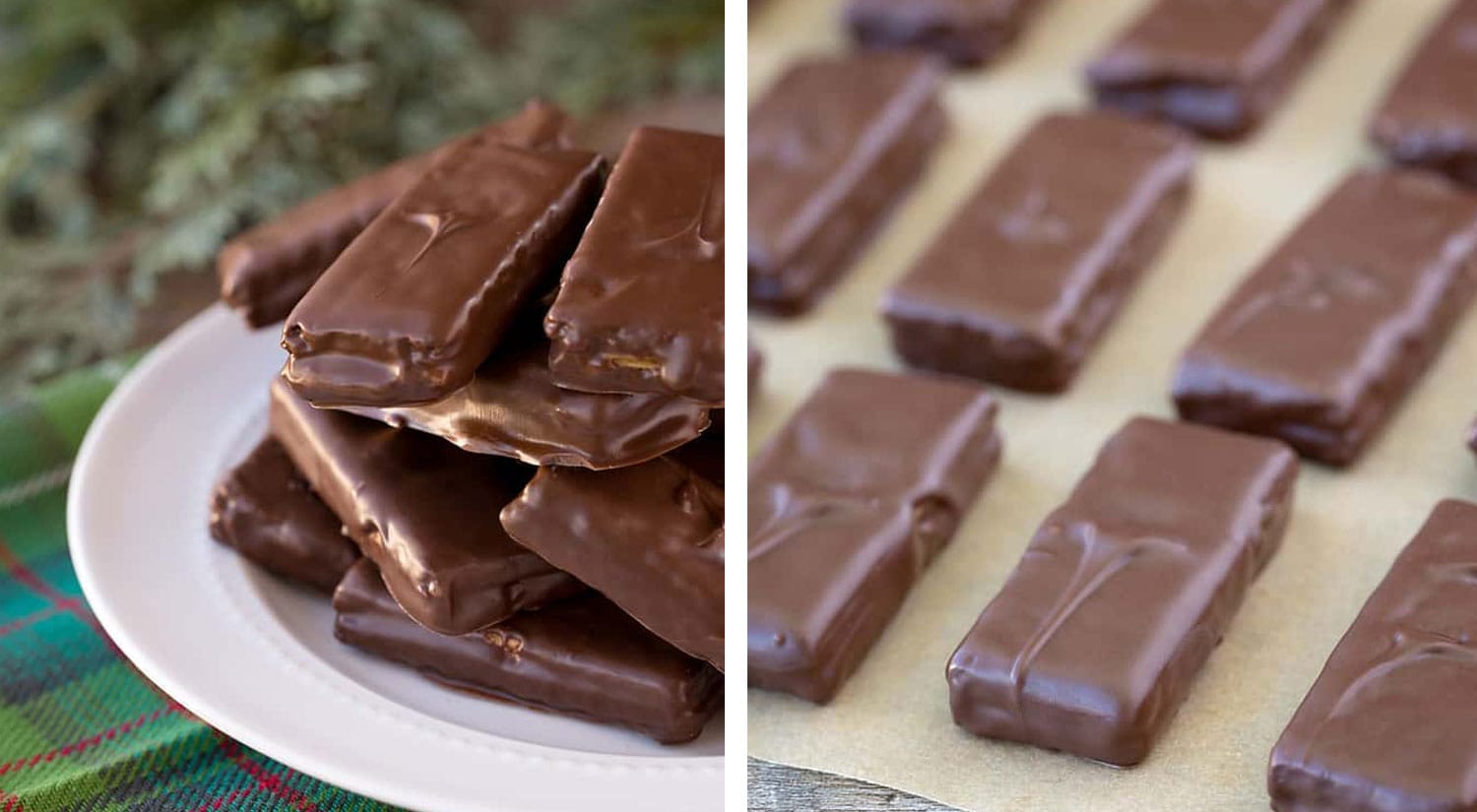 The combination of chocolate, peanut butter and graham crackers makes a delicious homemade candy bar