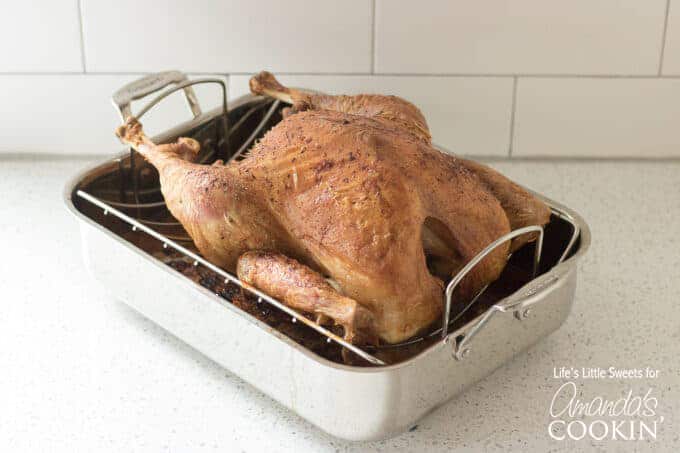 Roasted Turkey in pan