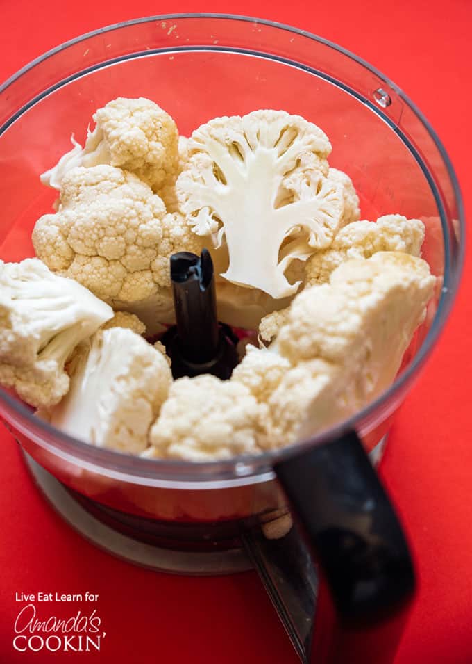 Cauliflower in food processor