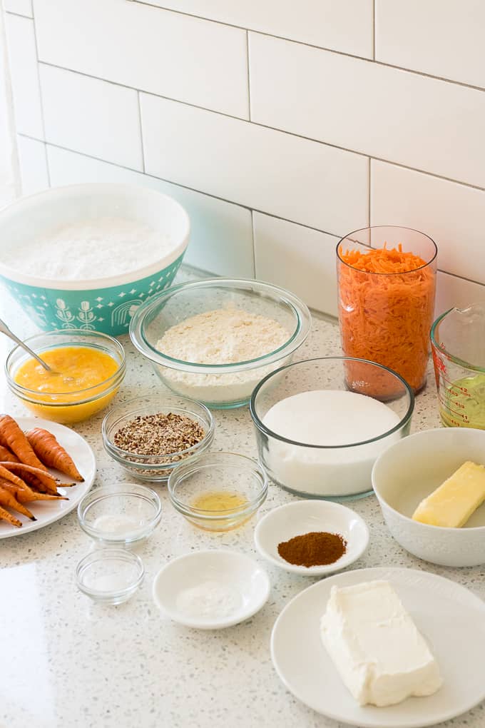 Carrot Cake ingredients
