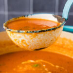 ladle full of Homemade Tomato Soup