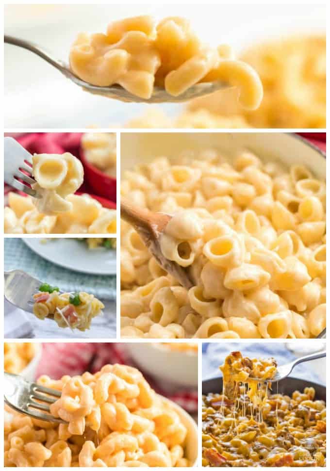 collage of macaroni and cheese recipes