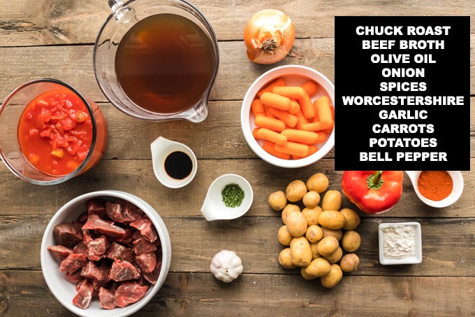 ingredients for goulash stew