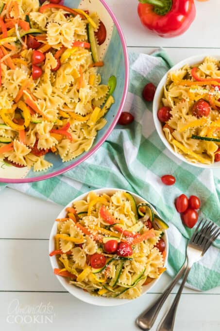 Pasta Primavera recipe - fresh veggies and pasta - Amanda's Cookin'