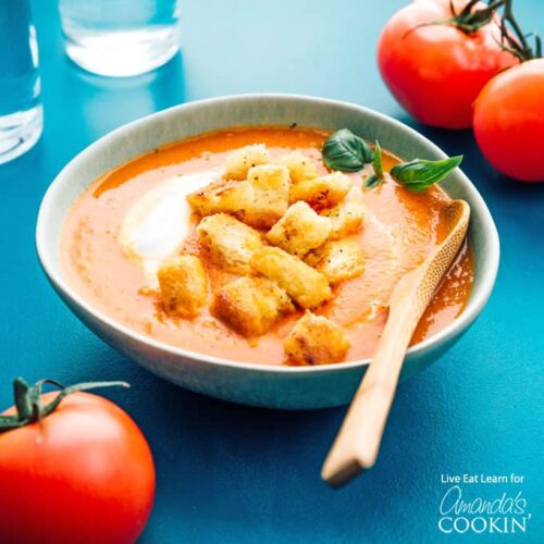 A bowl of Tomato Soup