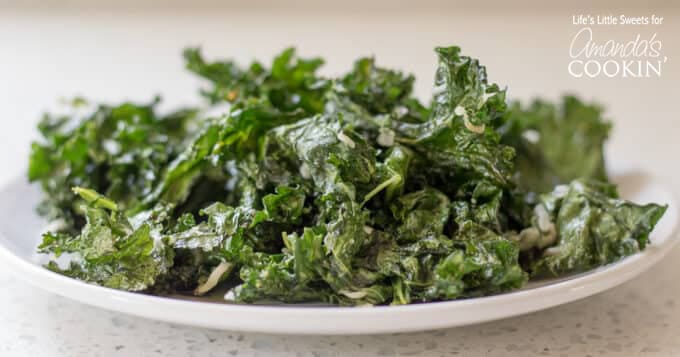 Kale Chips are a savory, healthier-for-you than potato chips snack which can be easily customized to