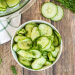 bowl of vinegar cucumber salad