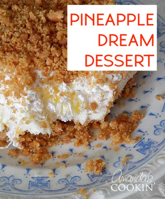 Pineapple Dream Dessert: pineapple, whipped cream, cream cheese