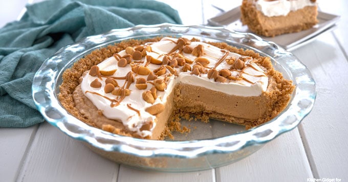 Peanut Butter Pie - no bake dessert - Amanda's Cookin'