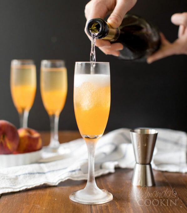 Bellini How to Make a Peach Bellini Amanda's Cookin'