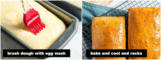 bread dough in pan