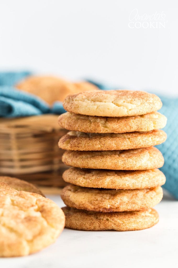 a stack of snickerdoodles