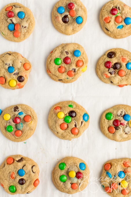 Chocolate Chip M&M Cookies Recipe - Amanda's Cookin'