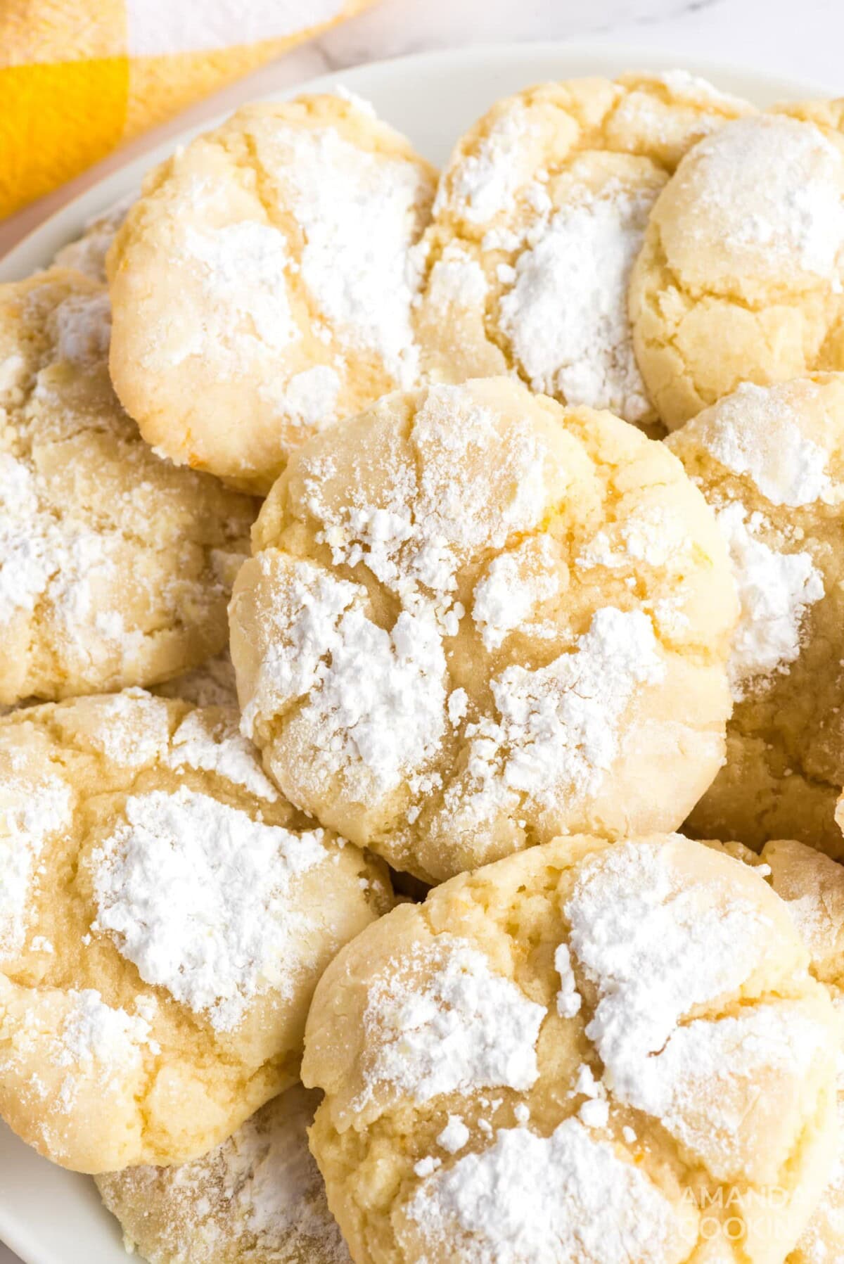 orange crinkle cookies on a plate