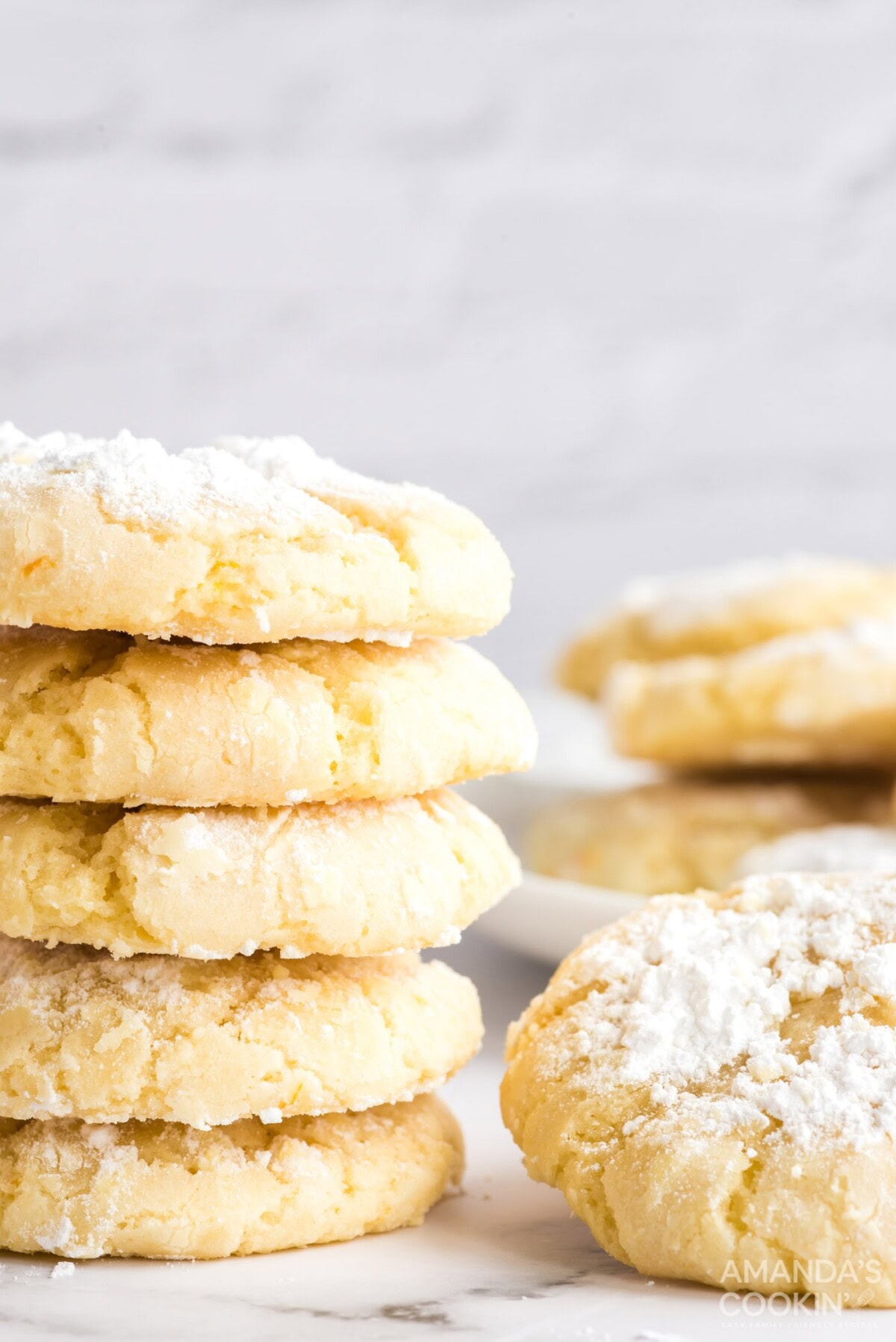 orange crinkle cookies on a plate