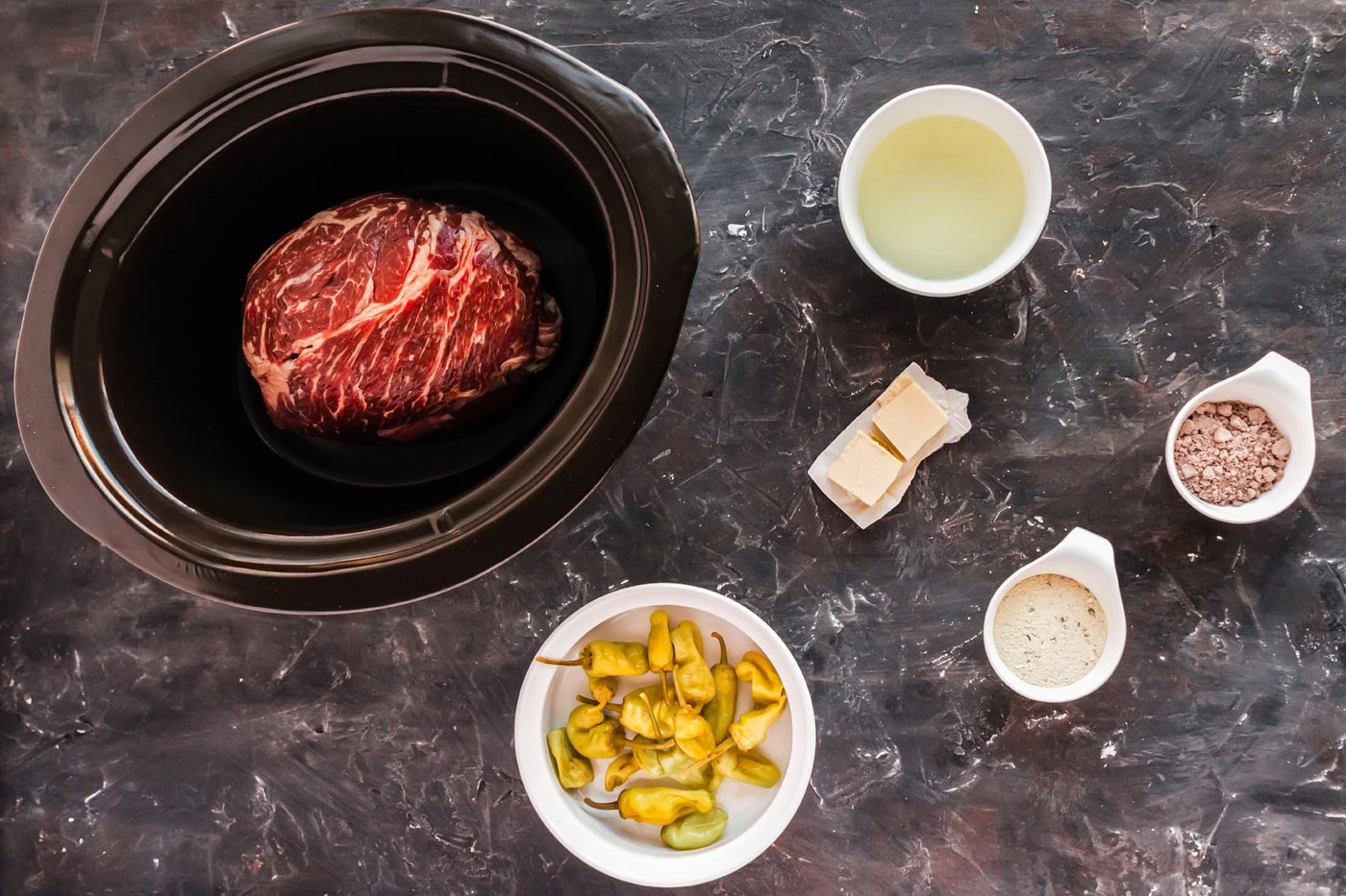 ingredients for Mississippi Pot Roast