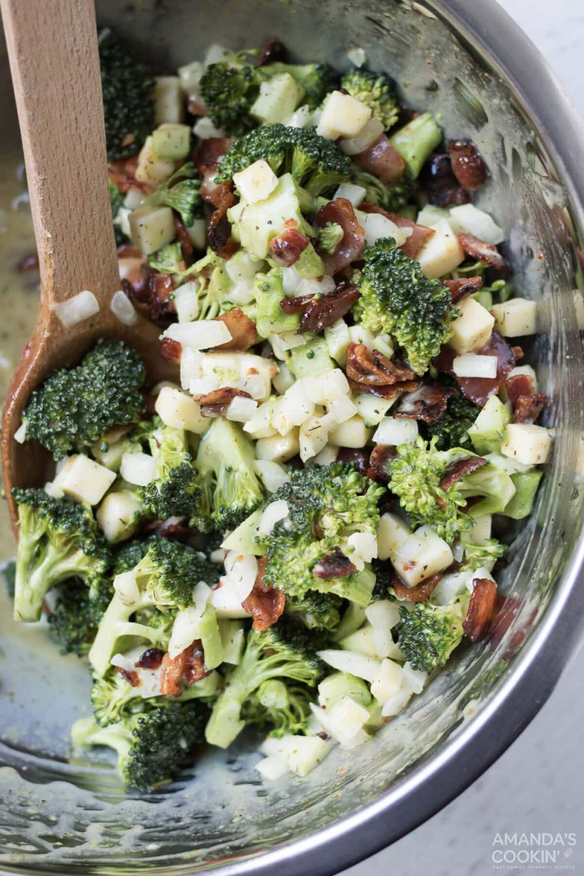 bowl of broccoli salad