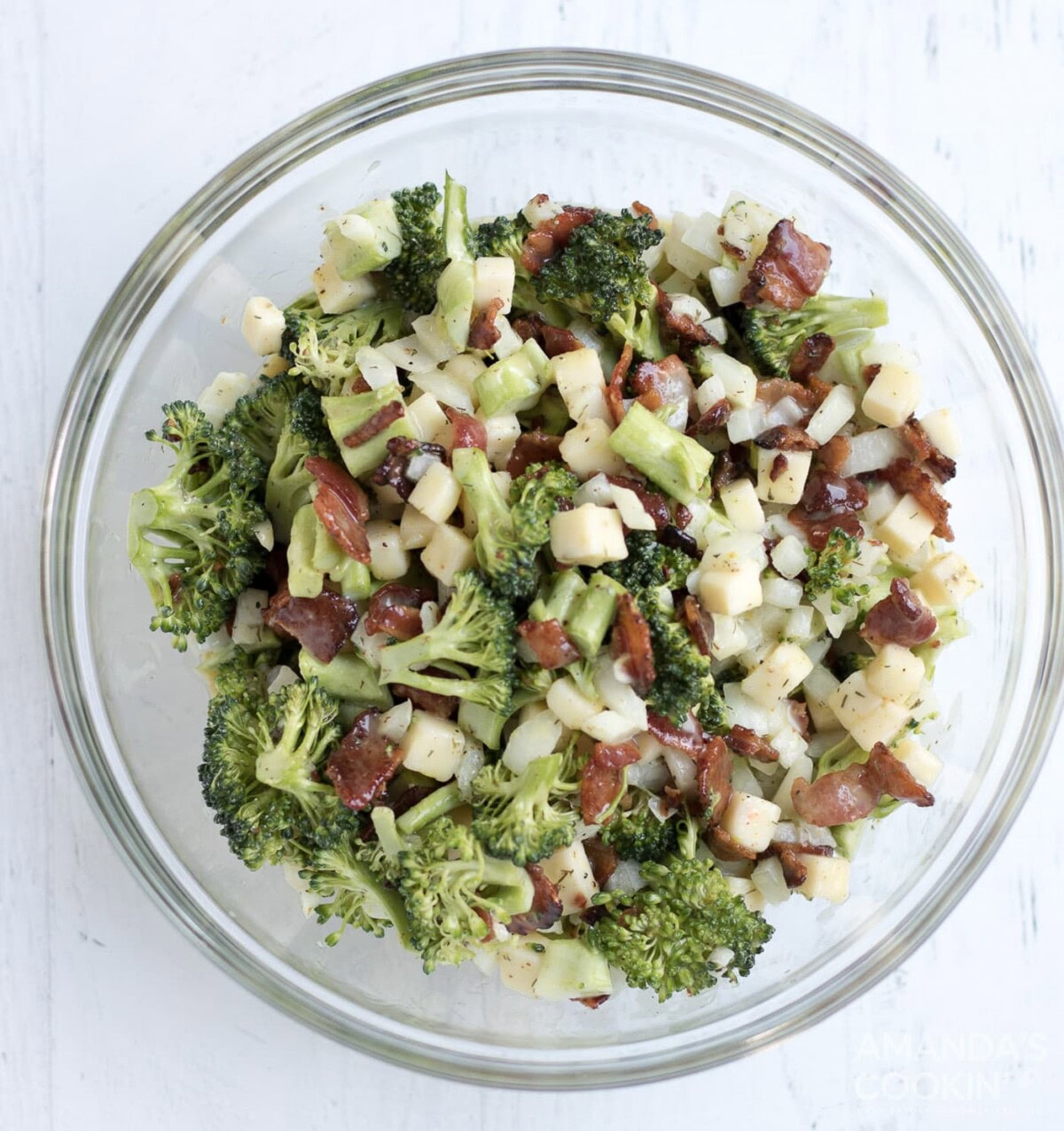 broccoli salad in a bowl
