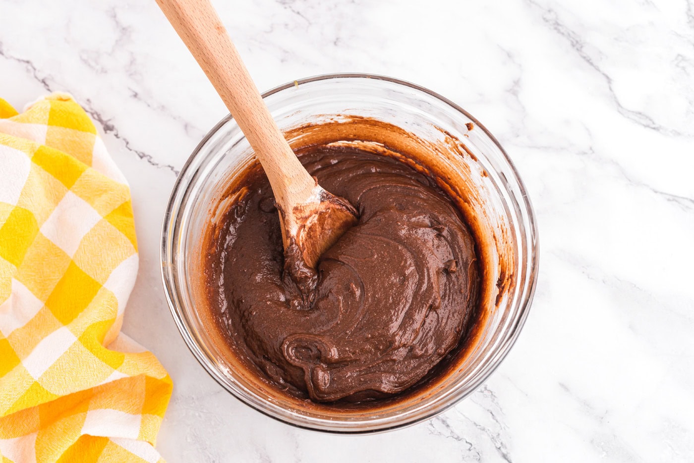brownie batter in a bowl
