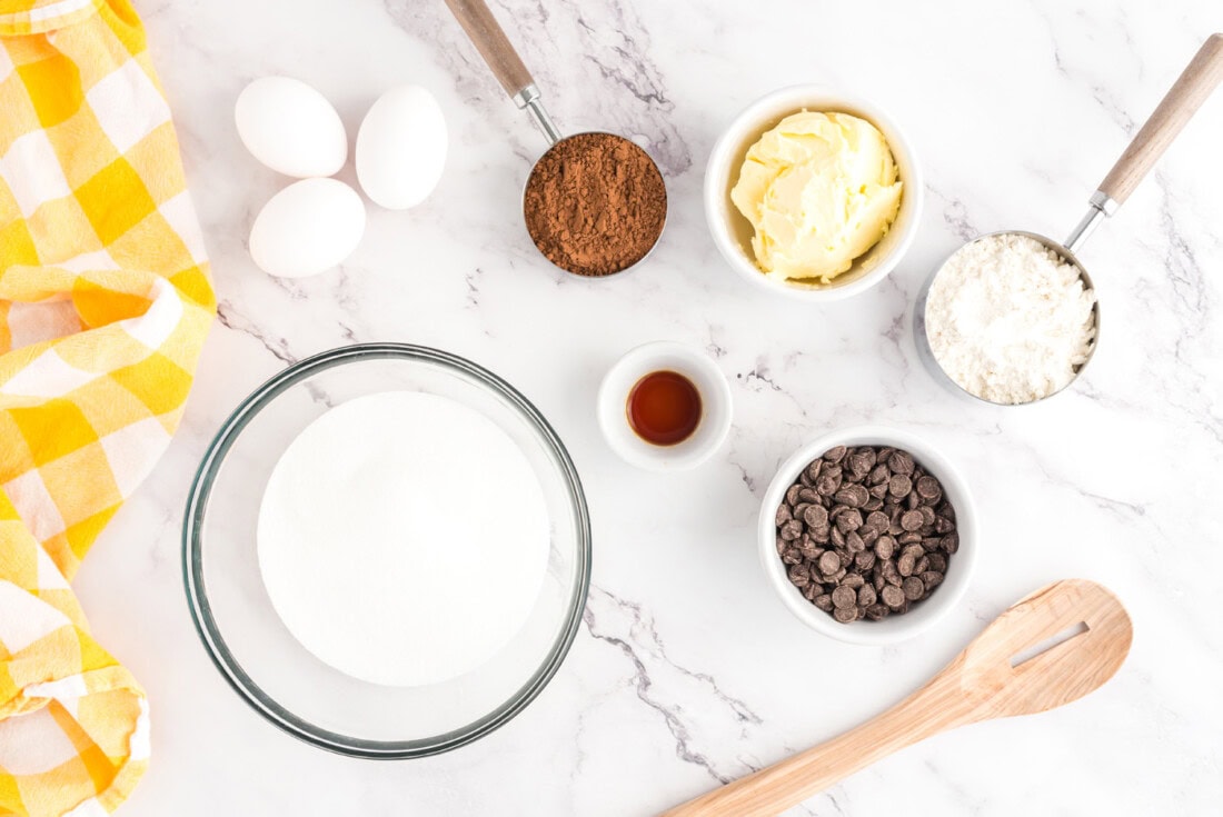 ingredients needed to make fudge brownies