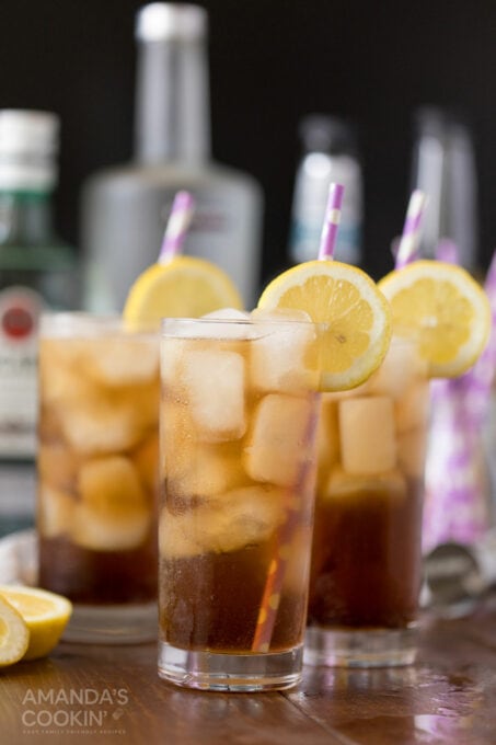 Long Island Iced Tea Cocktail Recipe - Amanda's Cookin'