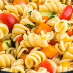 rotini pasta salad with vegetables