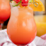 close up of rum punch