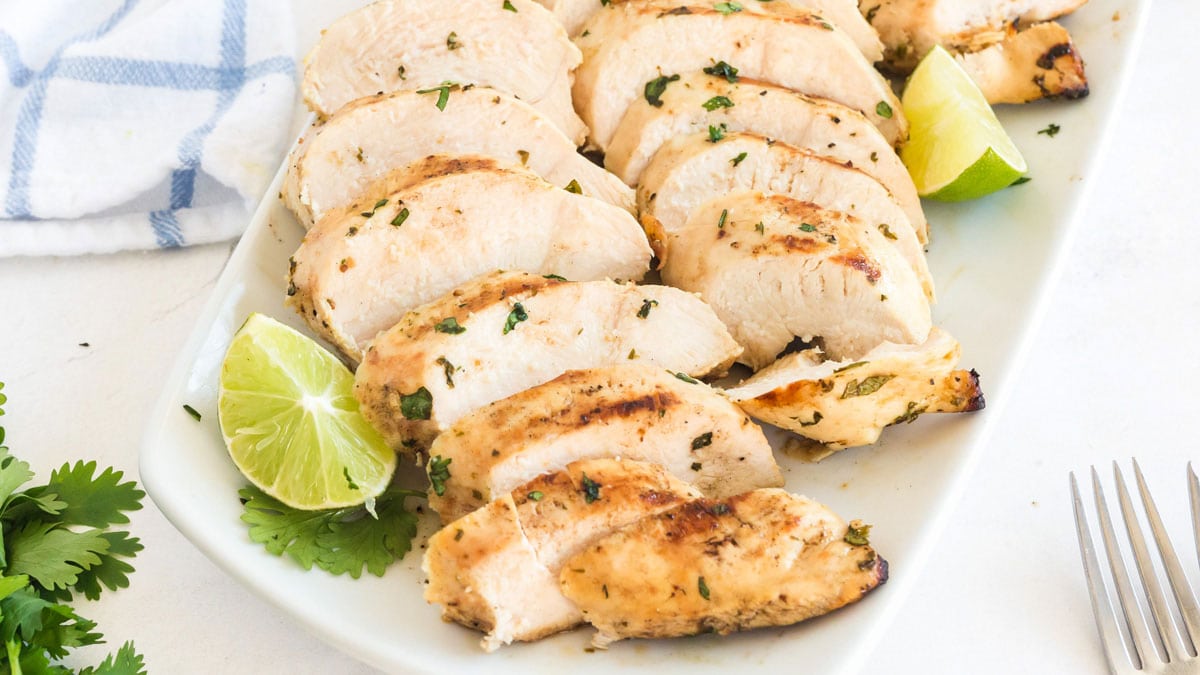 Cilantro Lime Grilled Chicken Breasts - Amanda's Cookin' - Chicken ...