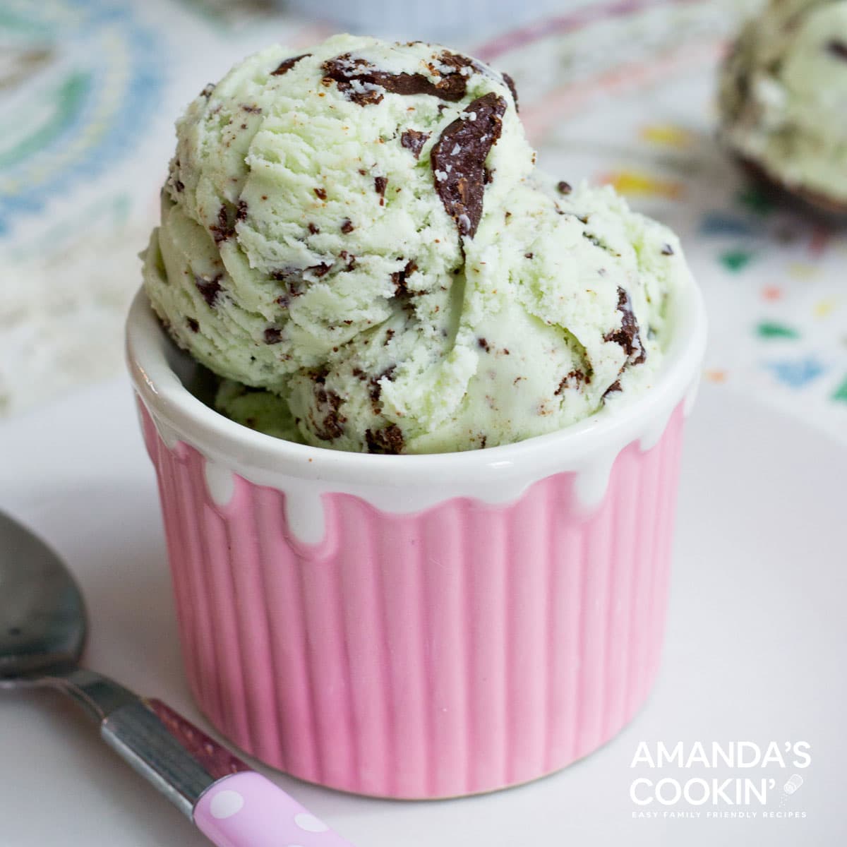 Mint Chocolate Chip Ice Cream: dreamy, creamy, mint ice cream!